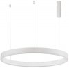 BIAŁA LAMPA WISZĄCA RING 100 LED NOWOCZESNA LAMPA DO SALONU BIAŁY OKRĄG